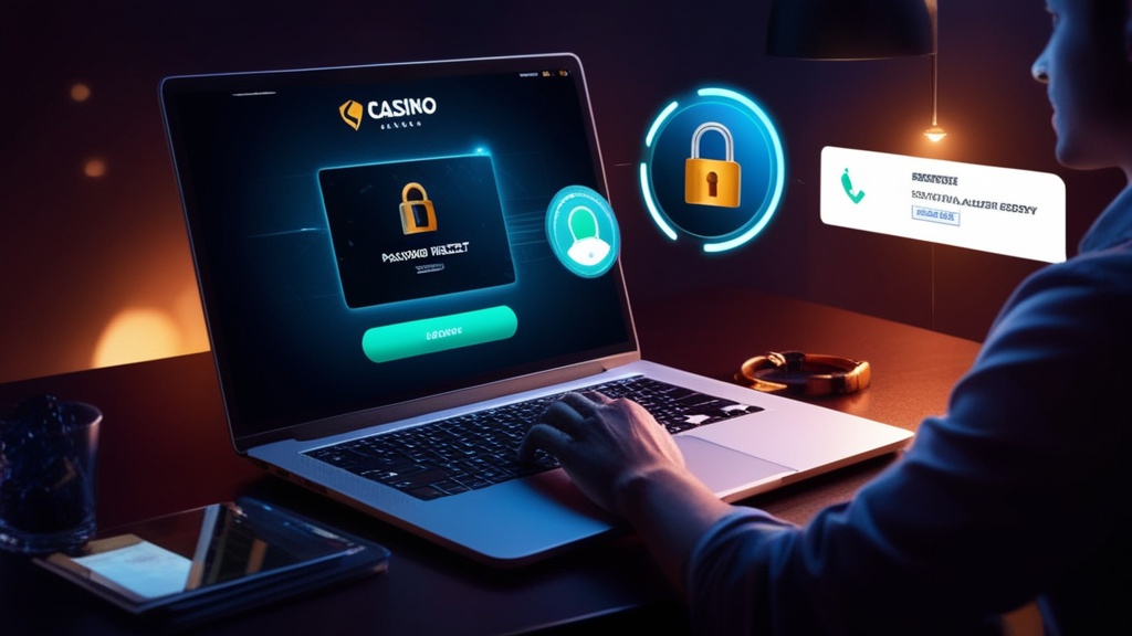 مشهد استعادة كلمة المرور مع رمز قفل وتنبيهات دخول على لابتوب